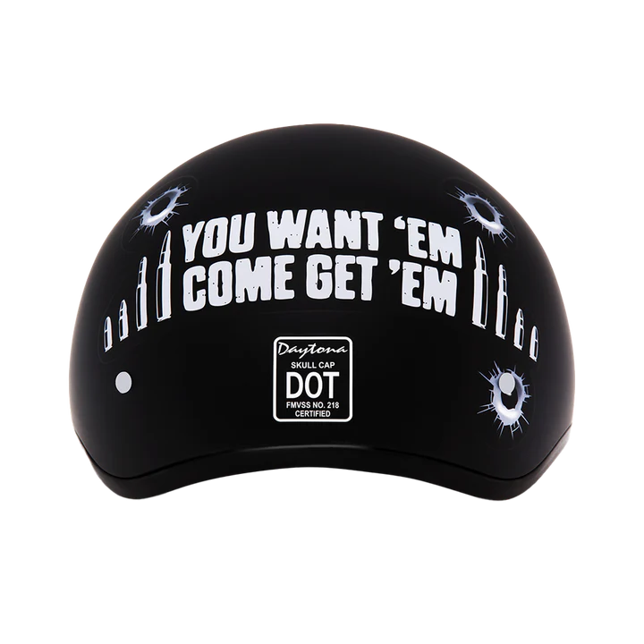 HELMET SKULL CAP-W COME GET EM-DAYTONA HELMETS