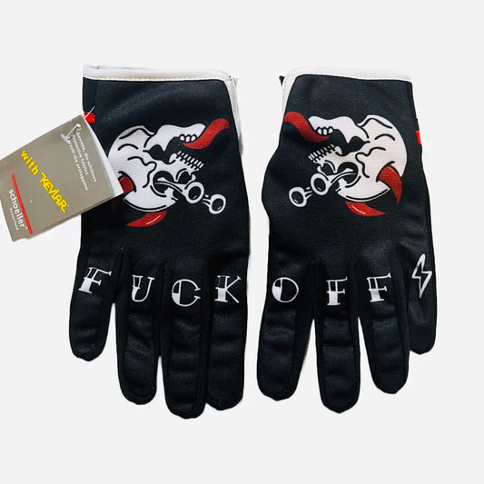 Devil Fuck Off Jersey Gloves - Renegade Babes
