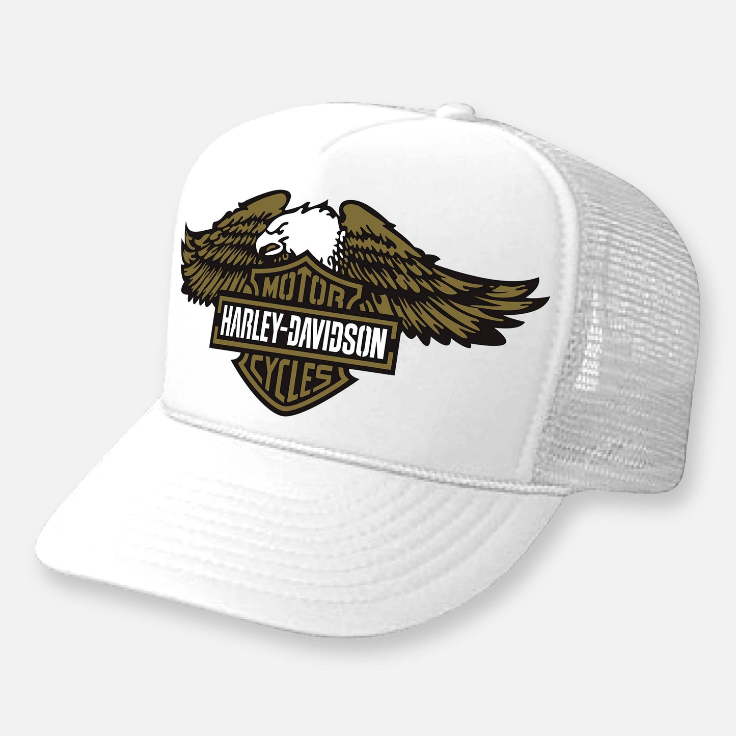 Hat screamin eagle curved bill white