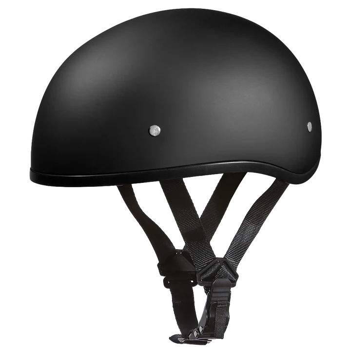 cheap skull cap motorcycle helmets HELMET SKULL CAP W/O VISOR-DULL BLACK-DAYTONA HELMETS – Le Duck Motorcycles