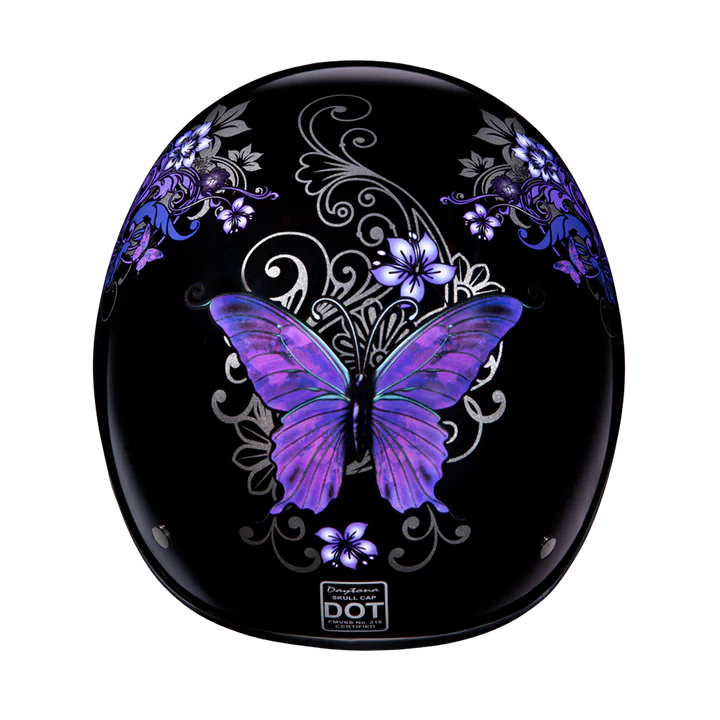 HELMET SKULL CAP-W BUTTERFLY-DAYTONA HELMETS