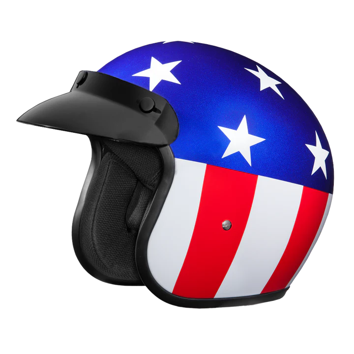 HELMET CRUISER-W CAPTAIN AMERICA-DAYTONA HELMETS β Le Duck Motorcycles