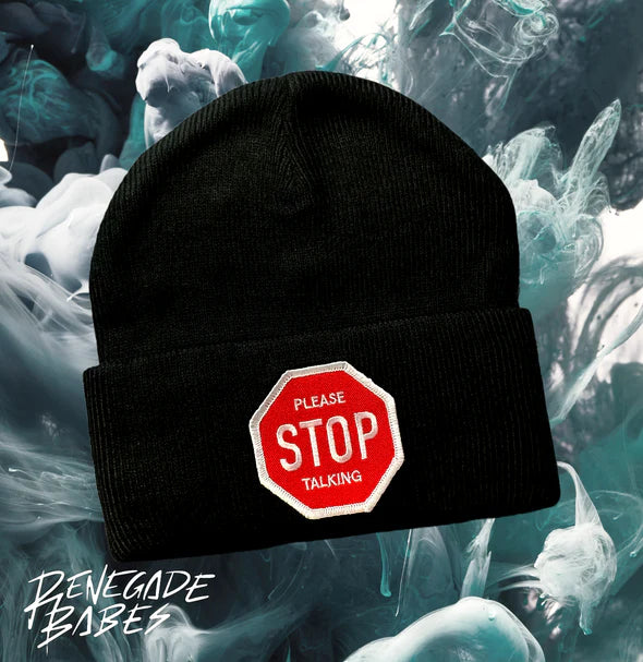 Please stop talking beanie