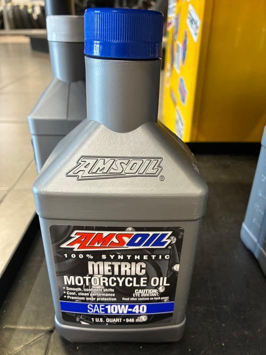 AMSOIL metric motorcycle oil SAE10W40 1U.S. quart 946mL