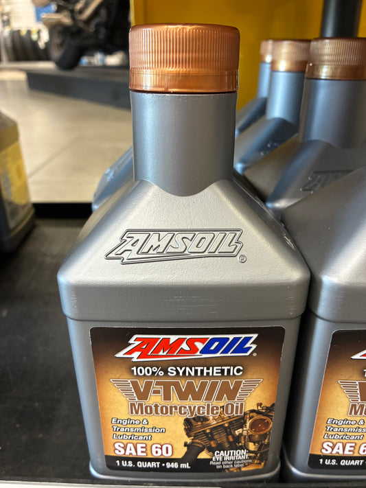 AMSOIL 100% synthetic V-TWIN motorcycle oil SAE60 1U.S. quart 946mL